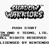 Shadow Warriors (Europe)