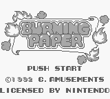 Burning Paper (Japan)