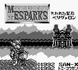 Miracle Adventure of Esparks - Ushinawareta Seiseki Perivron (Japan)