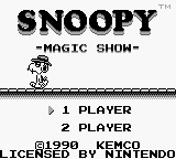 Snoopy's Magic Show (USA, Europe)