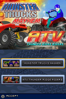 2 Game Pack! – Monster Trucks Mayhem + ATV – Thunder Ridge Riders (USA)