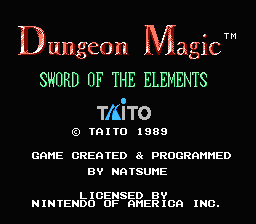 Dungeon Magic - Sword of the Elements