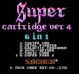 Super Cartridge Ver 4 - 6 in 1 (Asia) (Ja)