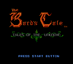 Bard's Tale, The - Tales of the Unknown (USA)