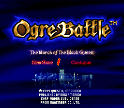 Ogre Battle - The March of the Black Queen (USA, Europe) (Virtual Console)