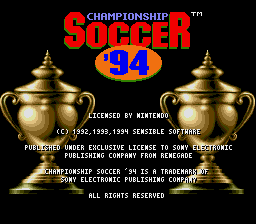 Championship Soccer '94 (USA) (En,Fr,De,It)