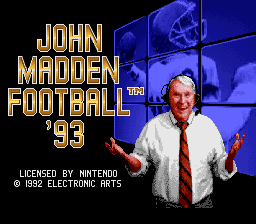 John Madden Football '93 (USA)