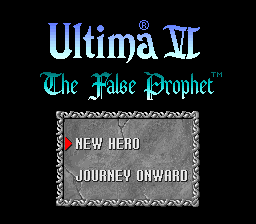 Ultima - The False Prophet (USA) (Beta)